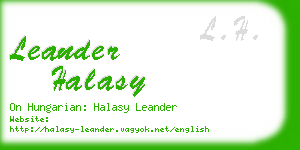 leander halasy business card